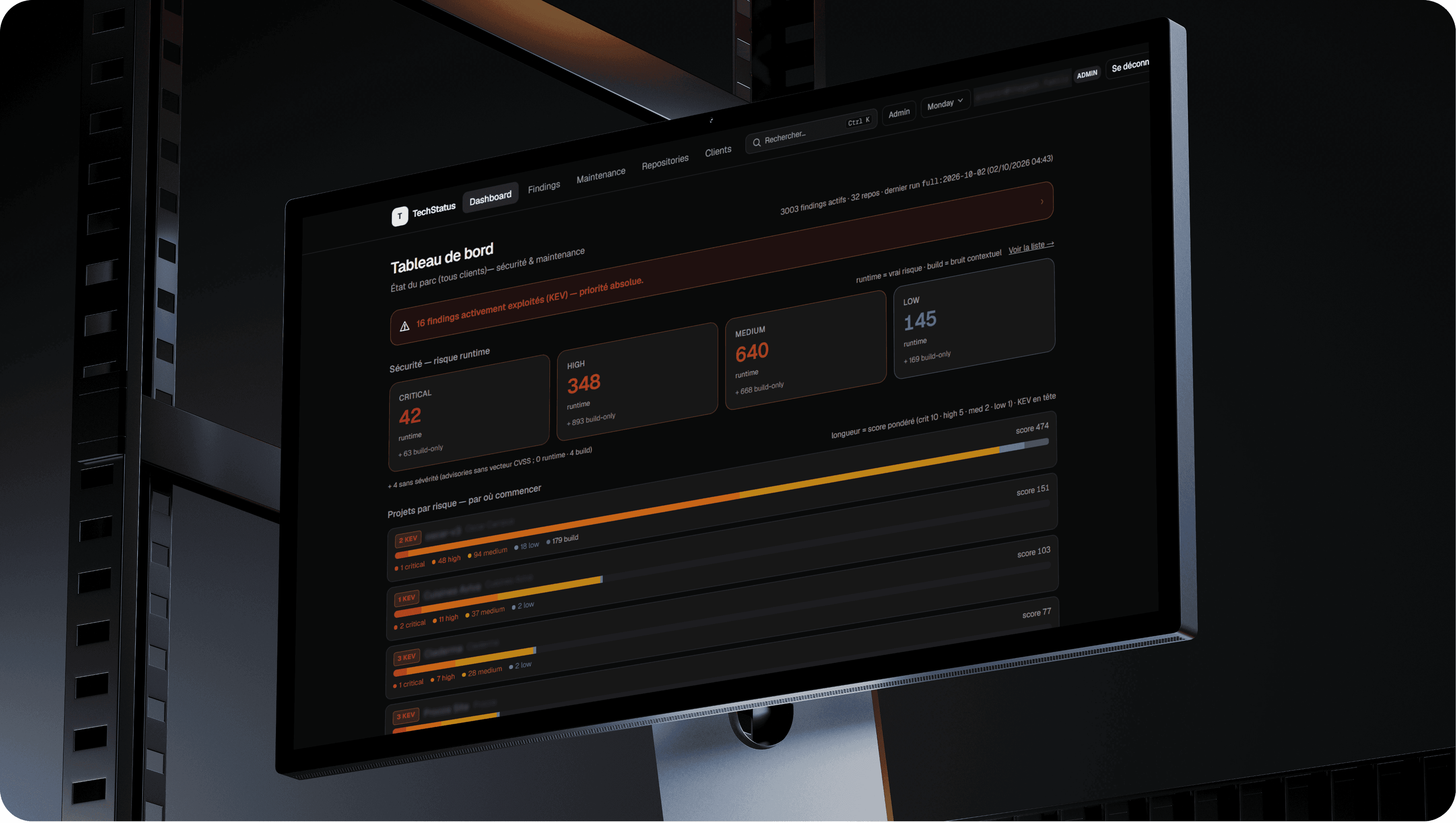 Visuel de tête du projet TechStatus