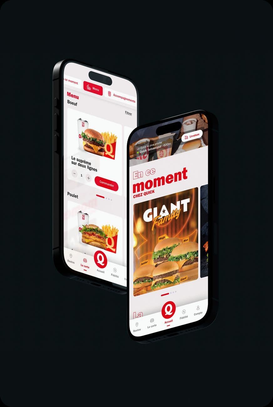 Vignette du cas client Quick, site et application des restaurants