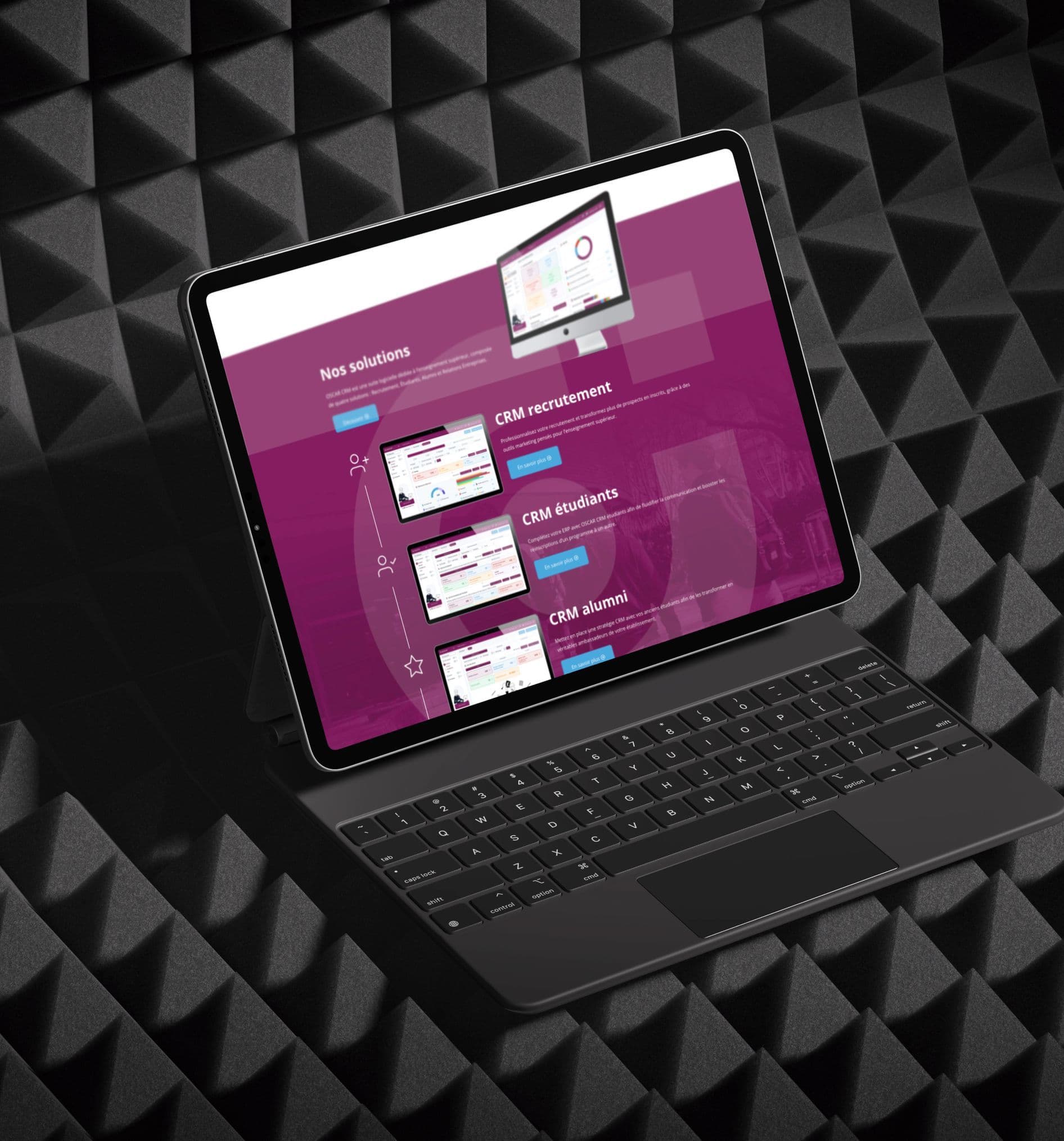 Second écran de la plateforme Oscar CRM