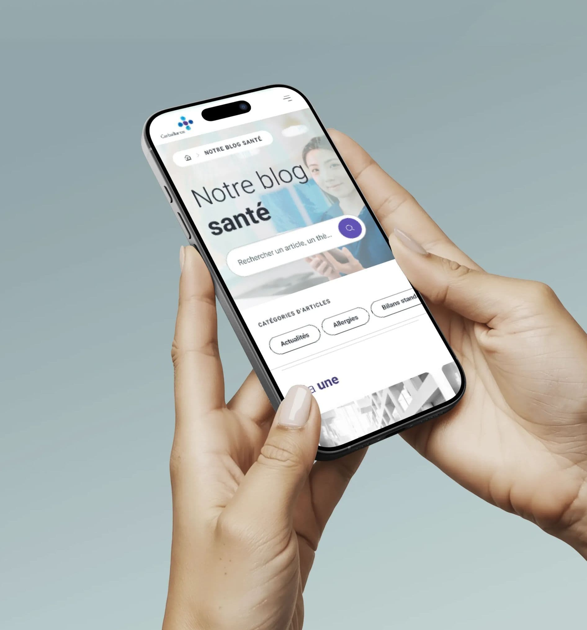 Écran du site Cerballiance, premier visuel de la fiche