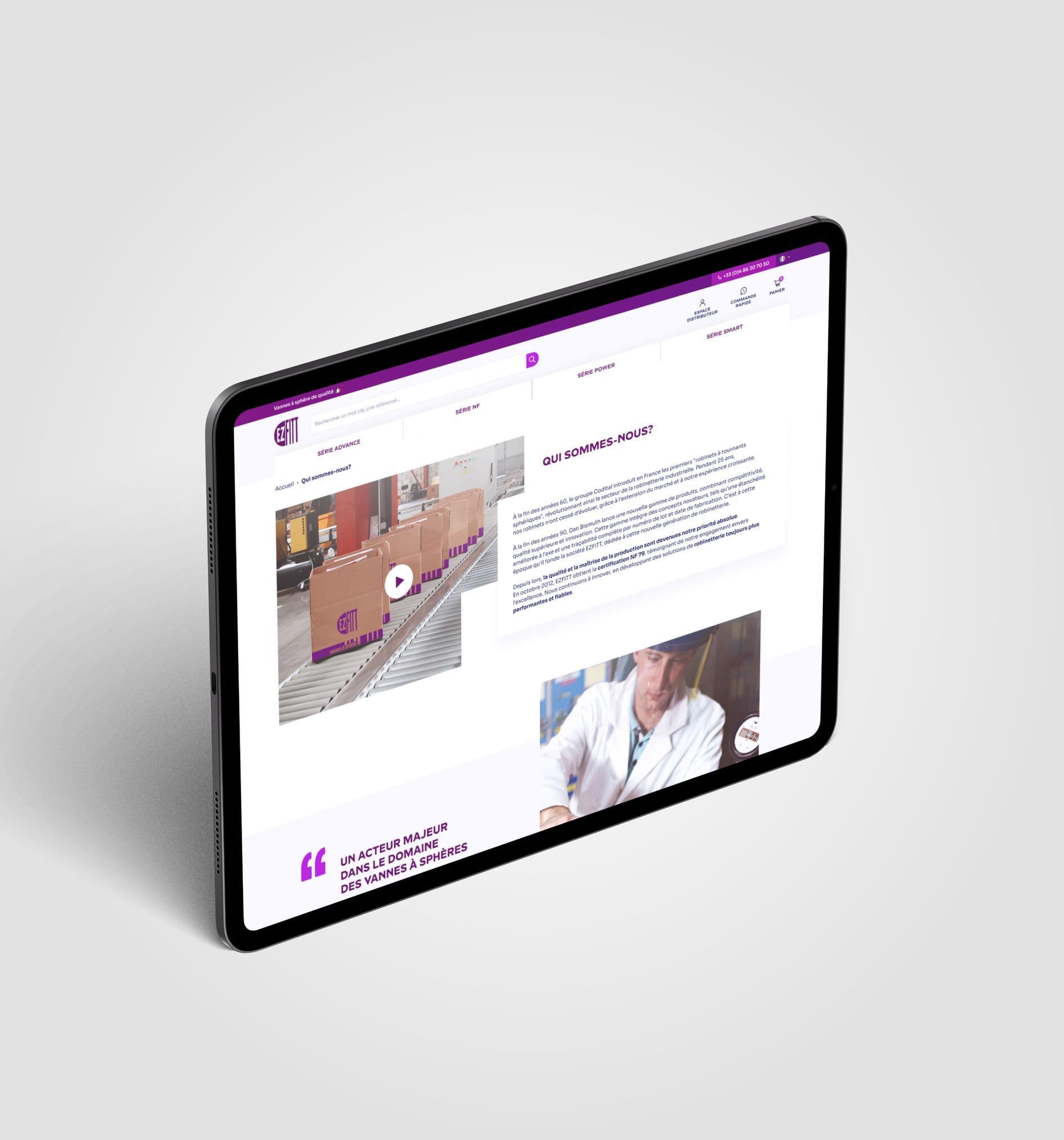 Écran du site JWB, premier visuel de la fiche