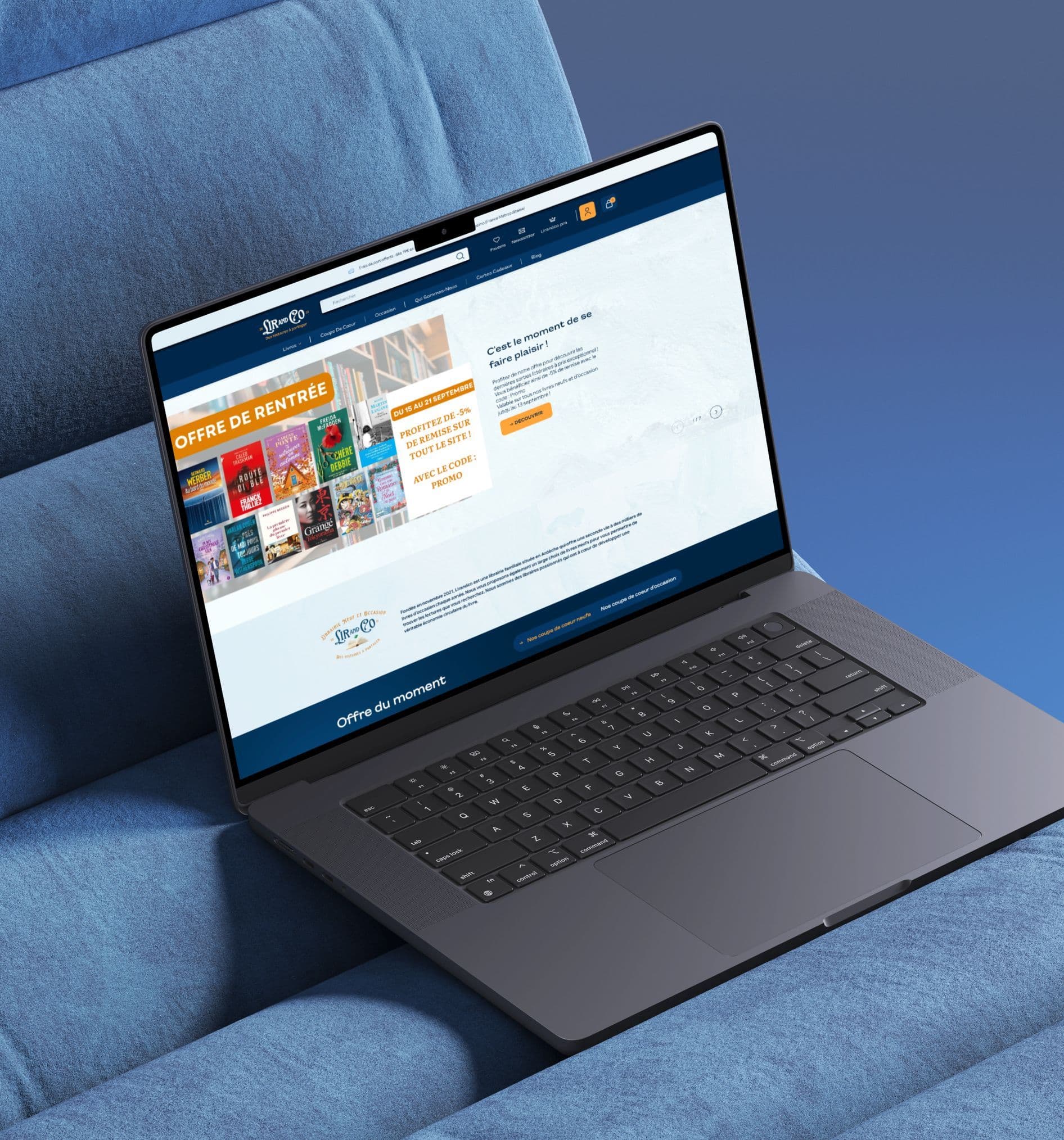 Écran du site Lir et Co, premier visuel de la fiche