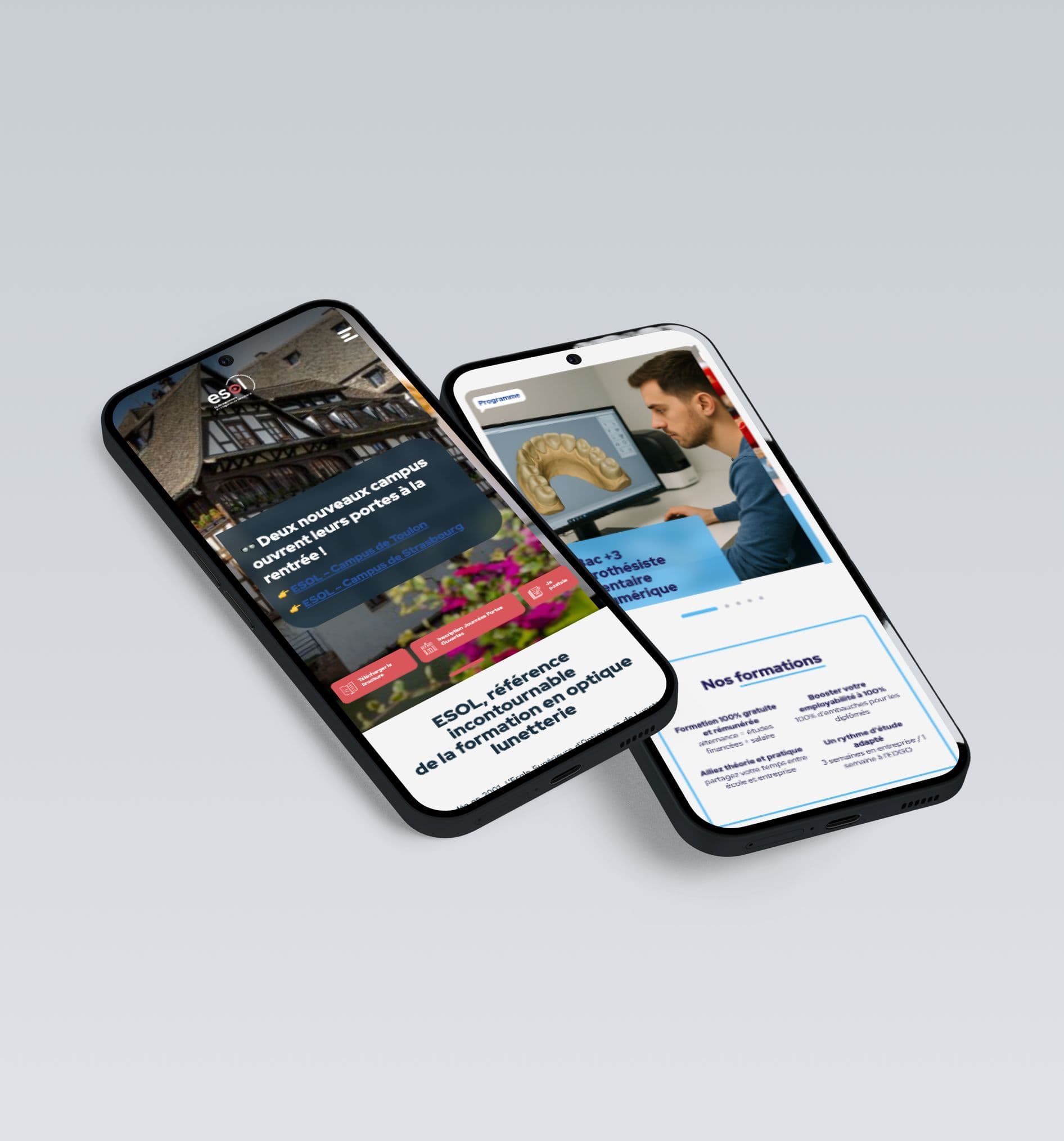 Second écran du site Novétude