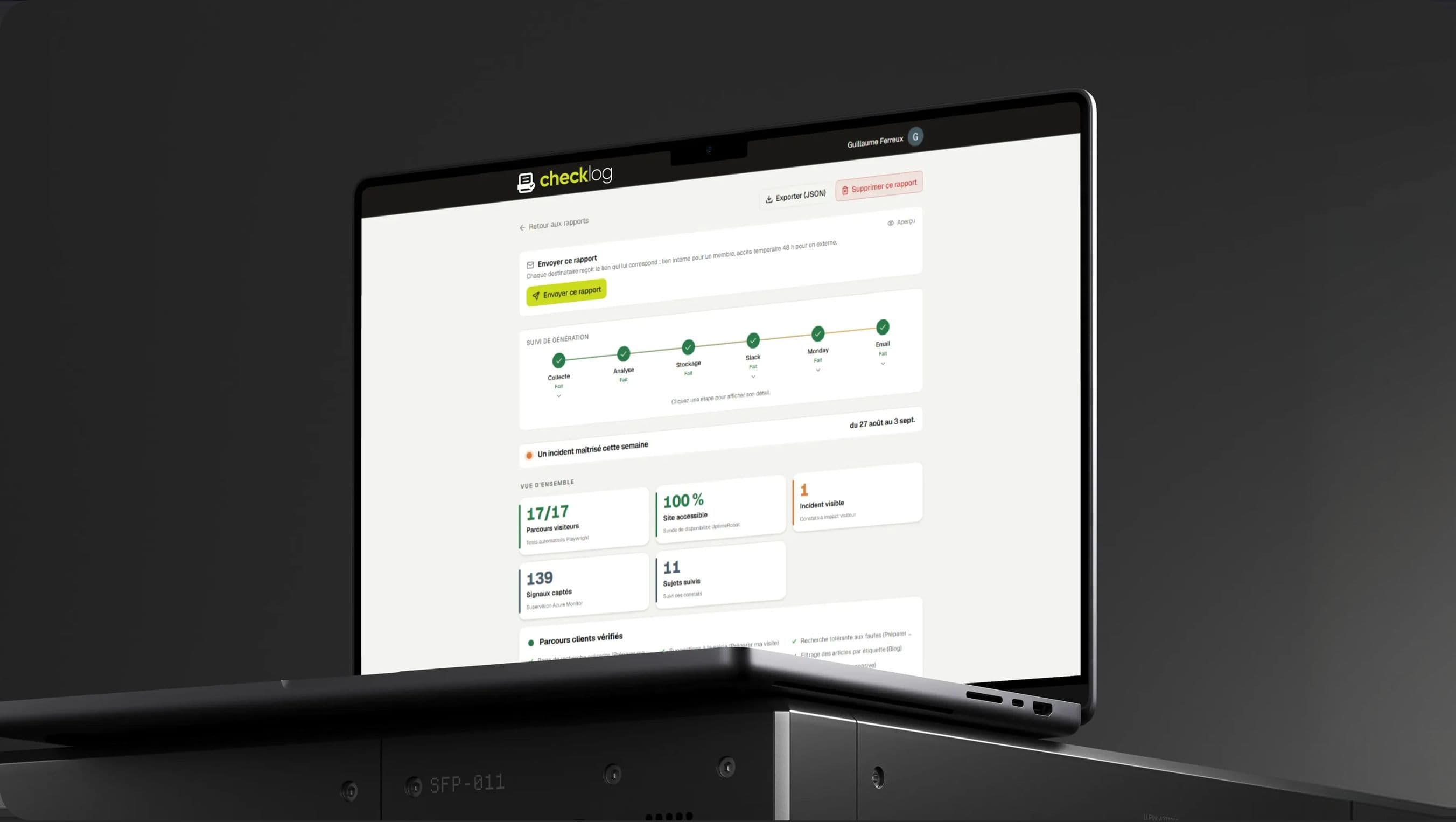 Visuel de tête du projet CheckLog
